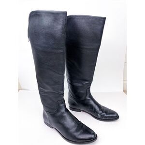 ‎Elie Tahari Black Knee High Leather Boots